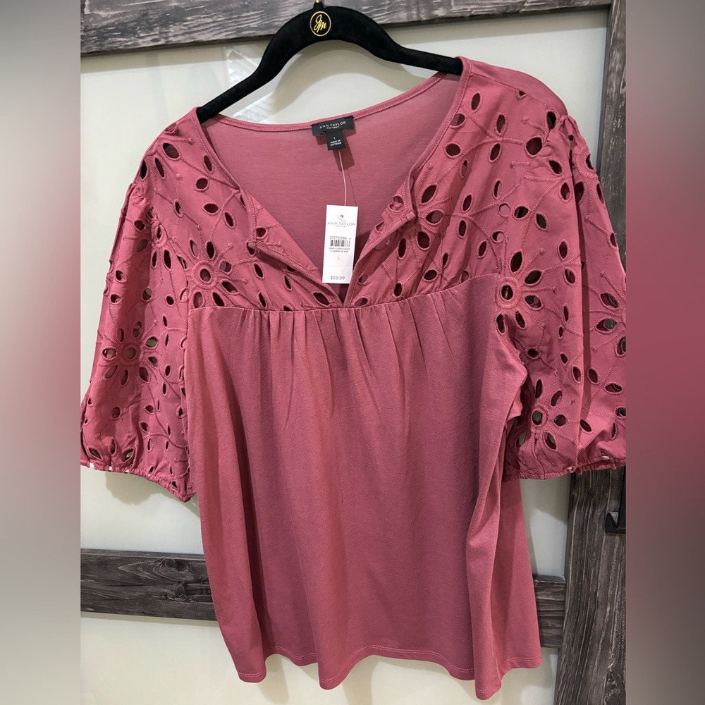 Brand new Ann Taylor Factory dusty mauve colored blouse
